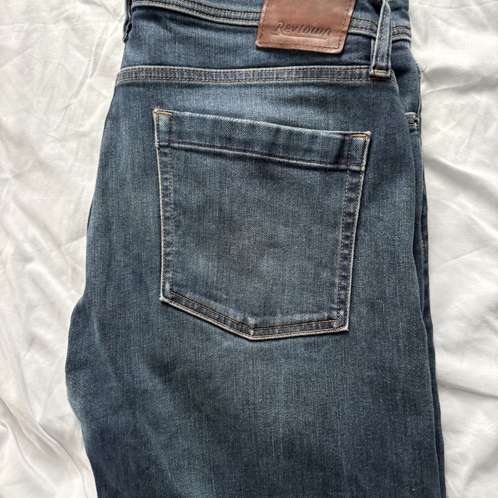 Revtown Sharp Men's Washwd Indigo Jeans Size 36x32